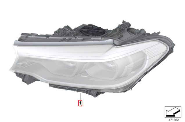 Genuine Headlight LED BMW 63117214954 G3 G31 5 Series for sale 