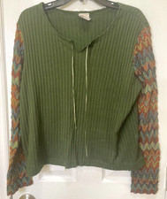Fiorlini International shirt size XL green stretch vintage 90s made in USA