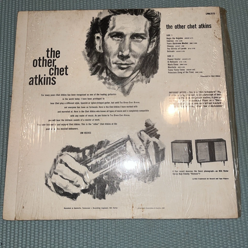 Chet Atkins The Other Chet Atkins (Vinyl, 1960) RCA Victor LPM 2175 Good LP - Image 3 of 3