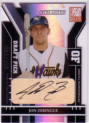 2004 Donruss Elite Extra Ed Signature TOTC Jon Zeringue DP/250 Autograph