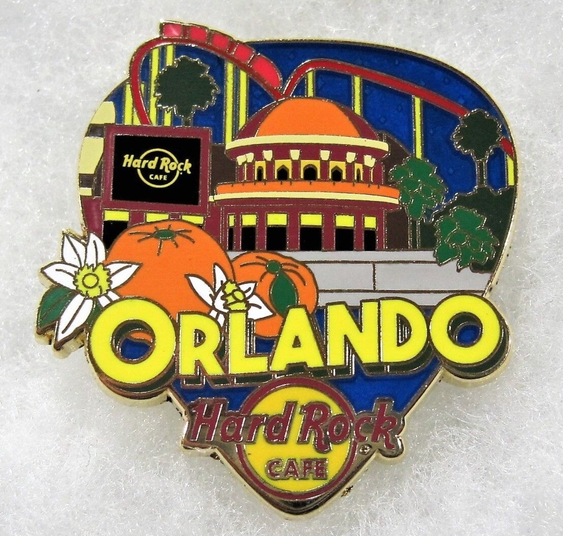 HARD ROCK CAFE ORLANDO GREETINGS FROM GUITAR PICK SERIES PIN # 96165