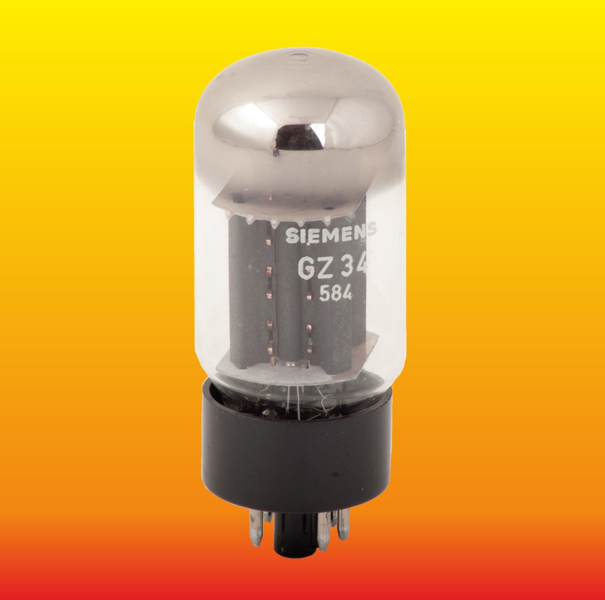 GZ34 SIEMENS ROHRE FULL WAVE VACUUM RECTIFIER TUBE TESTED GZ34 SIEMENS ROHRE FULL WAVE VACUUM RECTIFIER TUBE TESTED