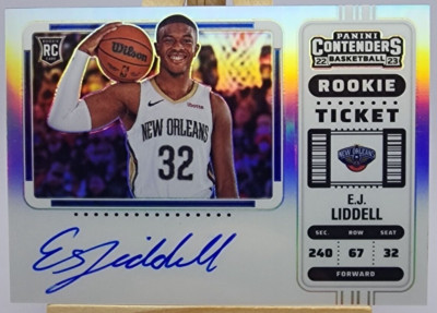 E.J. Liddell 2022-23 Contenders #124 Variations Prizm RC Rookie Auto Pelicans
