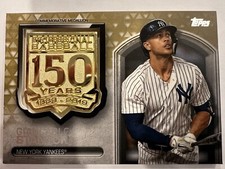 Giancarlo Stanton 2019 Update 150th Anniversary Manufactured Medallion Gold /50 