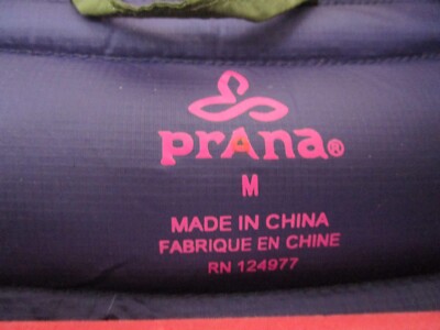 Women's PRANA Packable Nylon Down Jacket Olive Green RN 124977