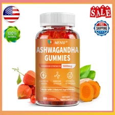60PCS MENXI Ashwagandha Sensoril Gummies - Sleep Quality & Stress Defense US