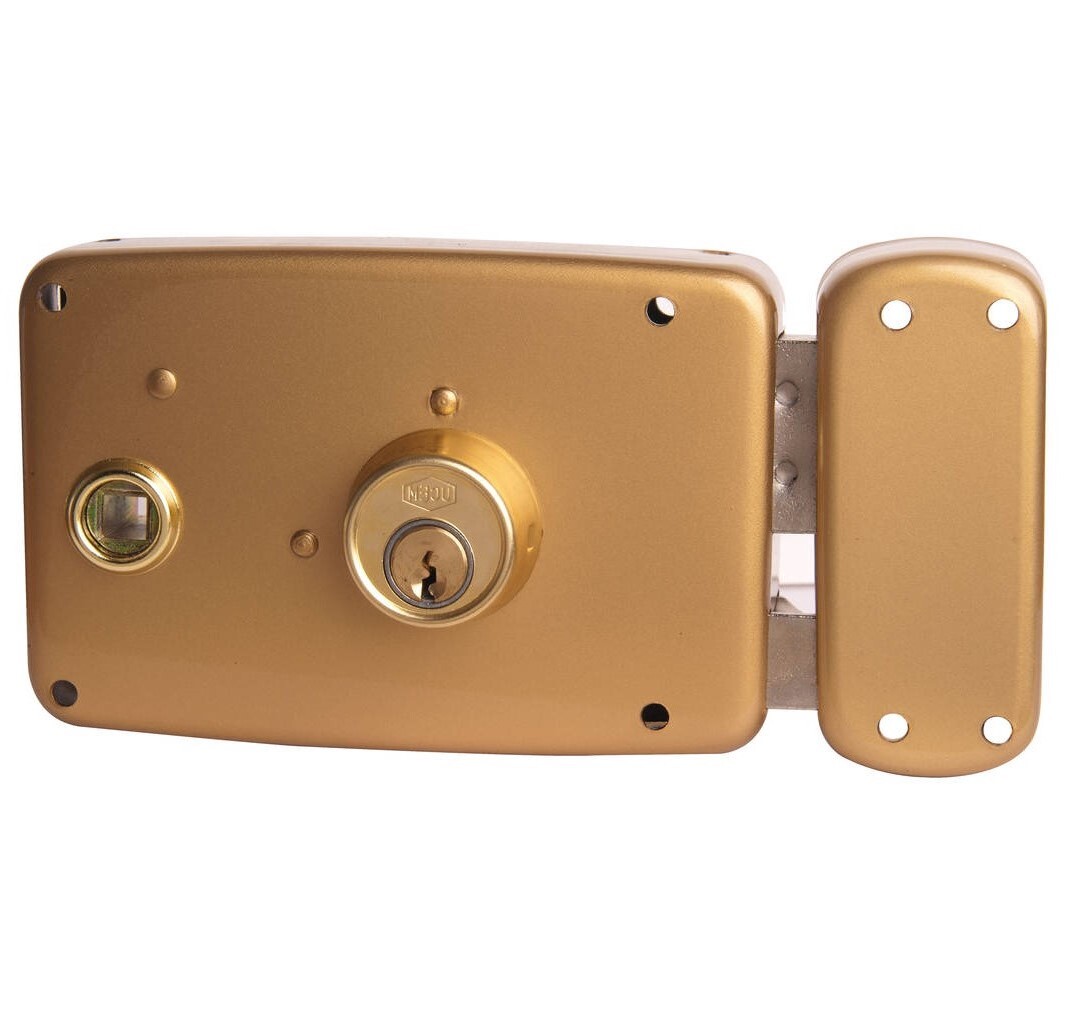 Serrure applique horizontale UCEM résout blocage porte entrée tirant droit 9mm