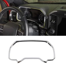 Chrome Dashboard Meter Odometer Frame Cover Trim For Ford F150 2021 2022+ Molded