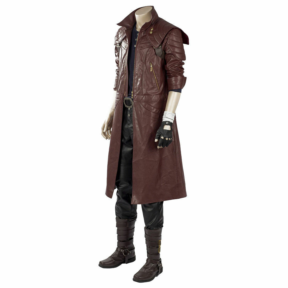 Devil May Cry V DMC5 Dante Aged Outfit Leather Cosplay Costume