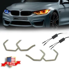 Switchback Concept M4 Iconic Style LED Angel Eye Kit w/Relay Wirings For BMW