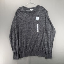 Croft  Barrow Pullover Sweater Mens L Gray Crew Neck Easy Care Lightweight