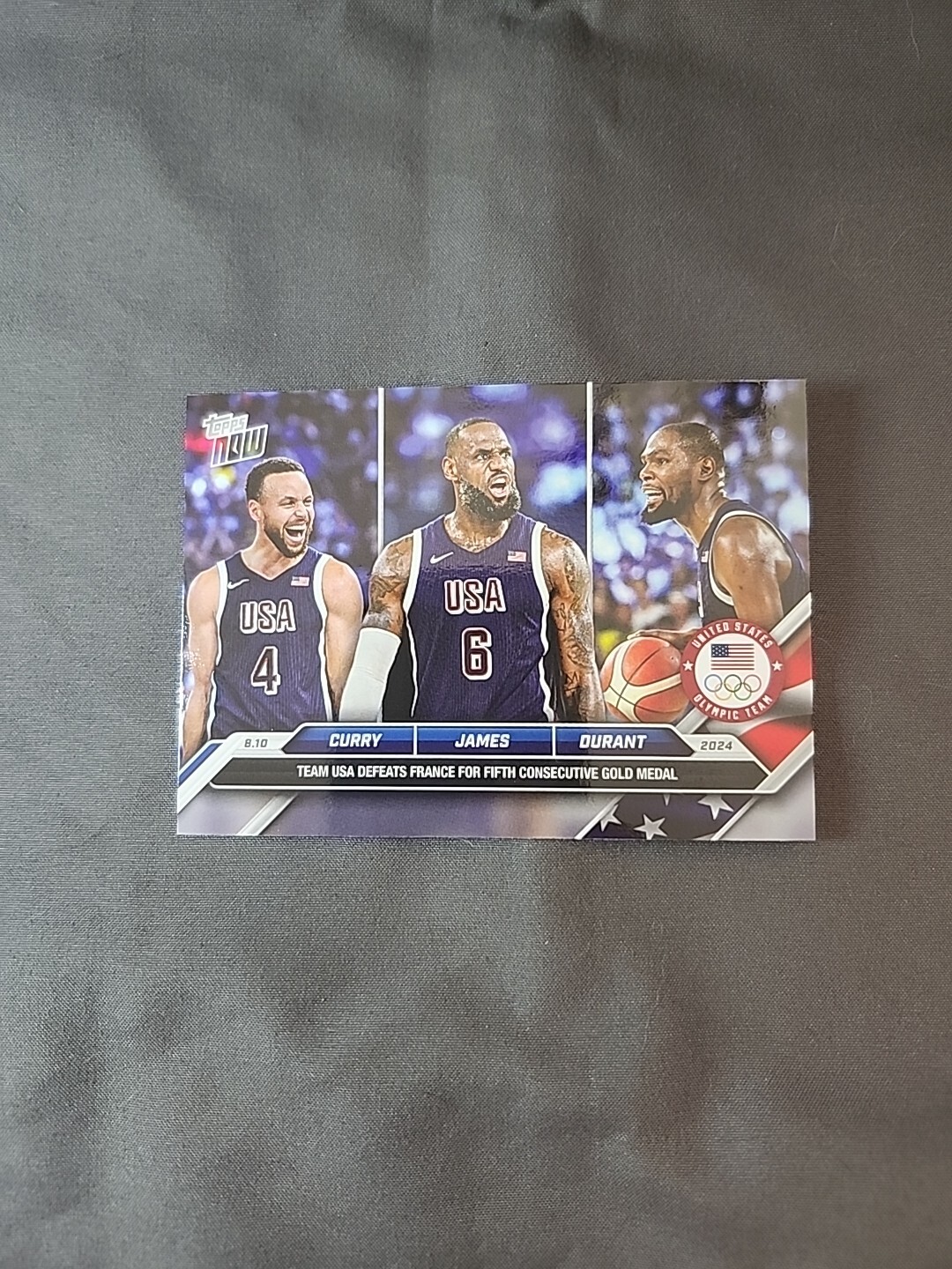 TOPPS NOW CURRY JAMES DURANT WHITE LOGO 