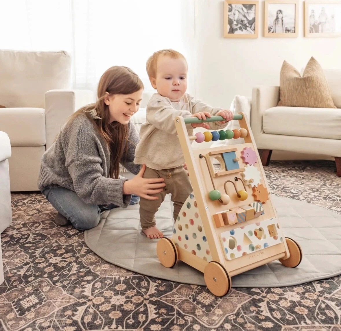 Tiny Land Wooden Baby Walker Baby Push Walker Montessori Walker Toy Adjustable
Opens in a new window