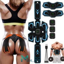 Abdominal ABS Muscle Stimulater Training Toner Fitness Belt Stimulator 6 Modes