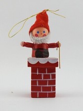 Vintage Wood Christmas Ornament Made Twain Sa...