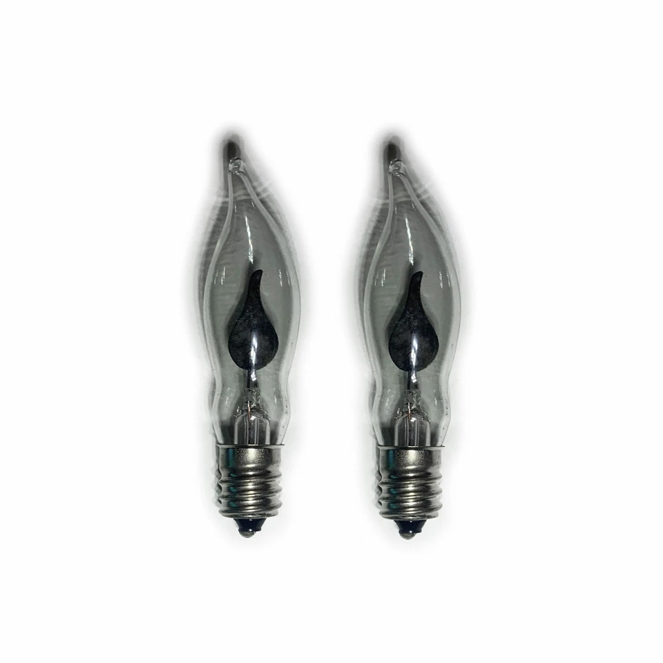 UKLIGHTSTORE.CO.UK x2 E12 Parpadeo Efecto Llama 1.5W Vela Navidad Puente Arco Repuesto Luz...
