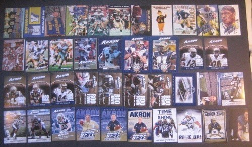 Lot of (40) Akron Zips Football 1985-2019 Pocket Schedules
