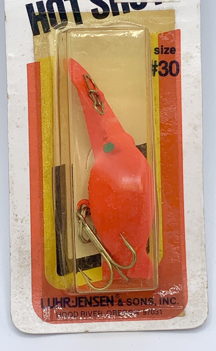 Luhr Jensen Hot Shot Sz 30 Flo Red Fire Fishing Lure New Vintage