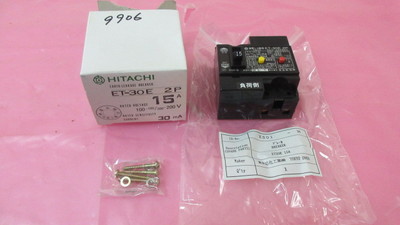 Hitachi ET-30E 2P, Earth-Leakage Breaker, 100-100/200-200 V, 15A. 414977