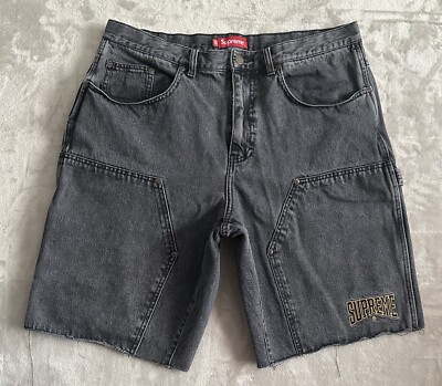 Supreme Cutoff Double Knee Denim Painter Carpenter Shorts Supreme Cutoff Double Knee Denim Painter Carpenter Shorts