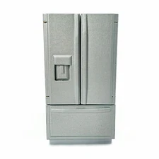 Dollhouse Fridge Double-Door Refrigerator 1:12 Miniature Furniture Silver
