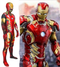 Avengers Endgame Iron Man Mark 85 Jumpsuit Cosplay Costume For Adult  Kids COS