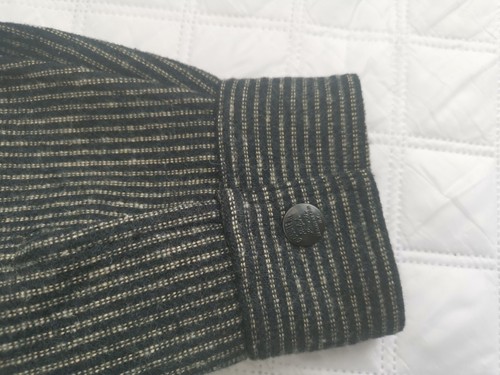 RRL Ralph Lauren Grey Jacquard Wool-Cotton Shirt Jacket Large - Picture 6 of 7