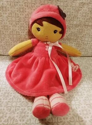 Kaloo My First Doll Emma Made In France Pink Dress Stripe Legs French Girl - Image 1 of 4