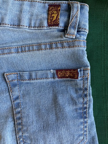 7 For All Mankind Jeans Bottoms Toddler Children's Size 4T Light Wash Blue Denim - Picture 9 of 9