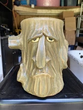 Rare Spit Glaze Stump Face Jug By Dal Burtchaell