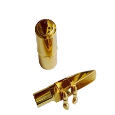 New #5-9 Gold Tenor Saxophone Sax Copper Mouthpiece w/ Cap Ligature 2024 NEW