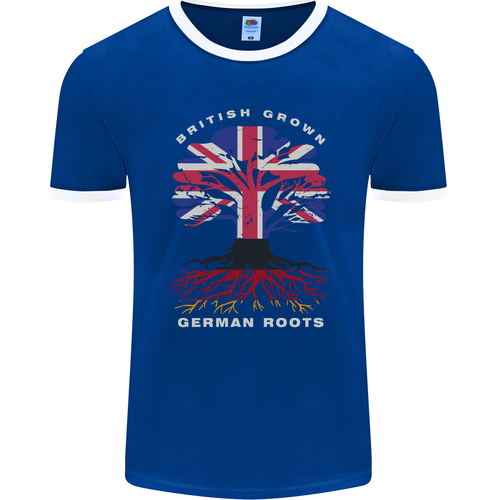 British Grown German Roots Germany Flag Herren Ringer T-Shirt FotL - Bild 4 von 9