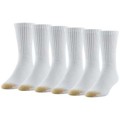 Herren Cotton Blend Athletic Crew 6-Pairs Socken Weiss/opulenter Garten Large...