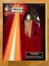 QUEEN AMIDALA Red Senate Gown Doll Hasbro Star Wars 1999 Portrait Edition #3 MIB