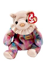 Ty Beanie Baby October Opal Birthday Bear 2001 Retired MWMT Sparkle Plush Gift