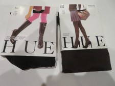 Hue Opaque Black Super Control  Espresso Opaque Non Control 2 pr Tights Sz 2