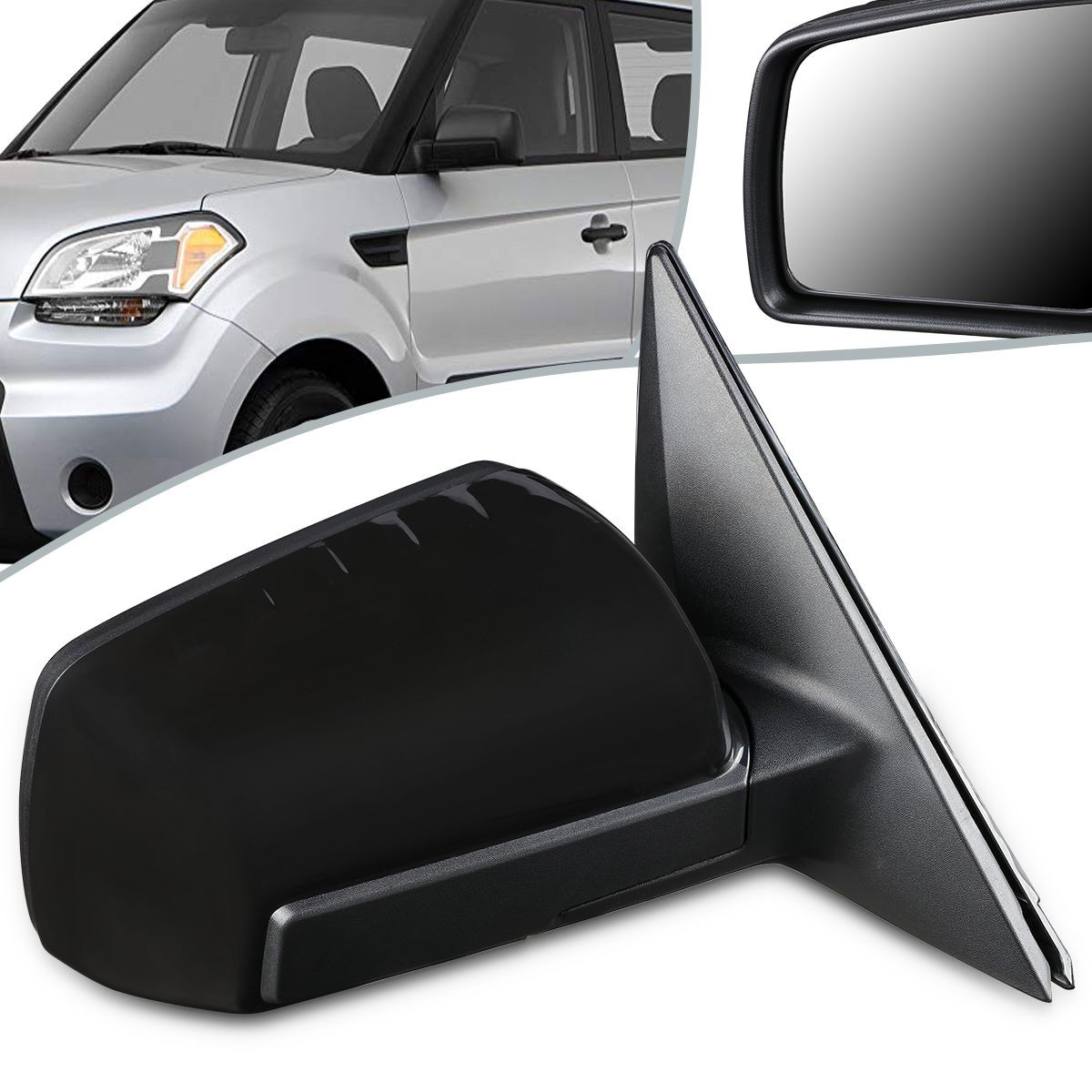 2010-2011 Kia Soul Right Side Power Heated Mirror OE Style Replacement KI1321143