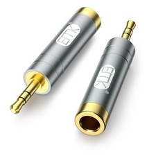 EMK 1/4 to 3.5 mm Stereo Pure Copper Headphone Adapter, 3.5 mm1/8 Plug Male t...