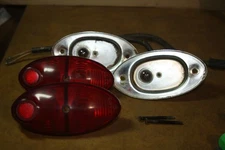 Vintage Pair 1955 1956 Nash Metropolitan Tail Light Assemblies -Stimsonite NAK-3