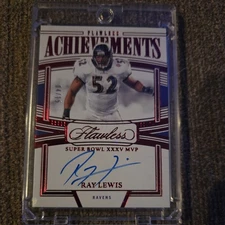 2023 Panini Flawless ach  sb 35 mvp #FA-RA Ray Lewis 4/15 (AU) sweet sig