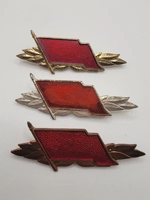 DDR Kampfgruppen Bestenabzeichen Bronze Silber Gold Pins Badges B024 - Bild 1 von 2