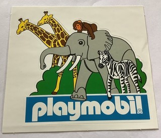 Aufkleber Playmobil mit Tieren
