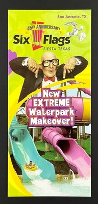 2006 Six Flags San Antonio Fiesta Texas Water Park Rides Vintage Travel Brochure