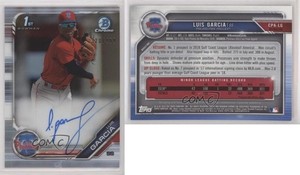 2019 Bowman Chrome Prospects Auto Refractor /499 Luis Garcia #CPA-LG Auto