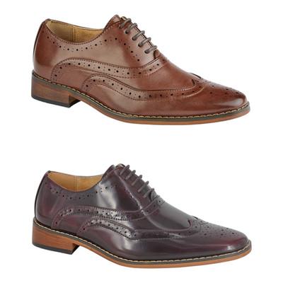 Goor Jungen Oxford Brogue Schuhe hellbraun Leder Schnürschuhe formell elegant Hochzeit Größe