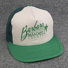 Vintage Barbara Mandrell Country Hat Cap Foam Front Snap Back Trucker Green 80s