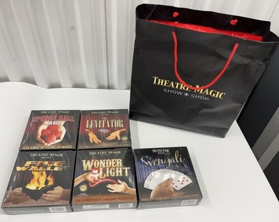 Theatre Magic Trick Lot 5 Set Fire Wallet Wonder Light Svengali Sponge Ball DVD