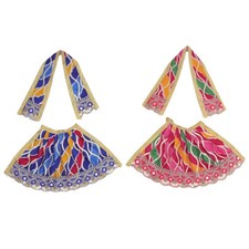 Set of 2 Durga Devi MATA Dress poshak vastra Cloth lehanga Chunari for God Id...
