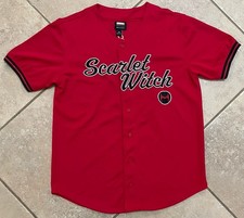 BoxLunch Marvel Scarlet Witch Wanda Vision Maximoff Baseball Jersey Size Medium