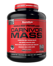 Carnivor Mass Beef Protein Gainer Cookies & Ceam 5.8 lbs NEW
